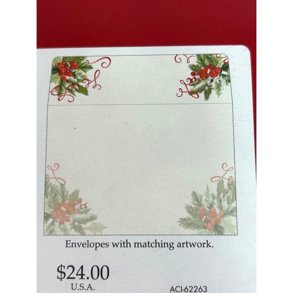 Christmas Cards 2 Boxes 14 cards Matching Envelopes & Seals Holiday Robin Winter - Picture 7 of 9